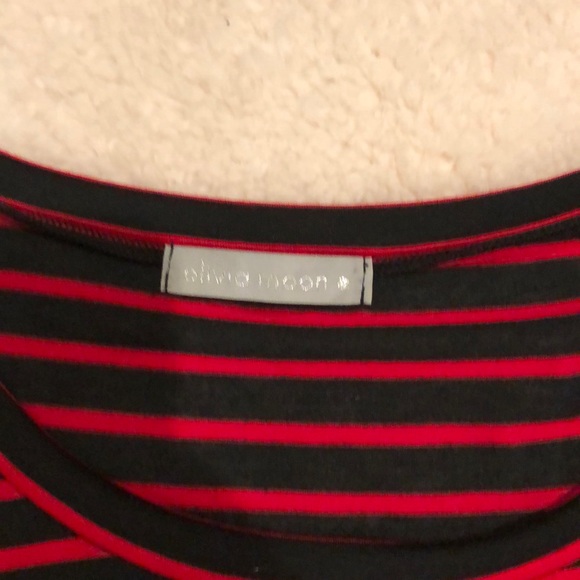 Nordstrom, Black and red stripped peplum top - Picture 2 of 4